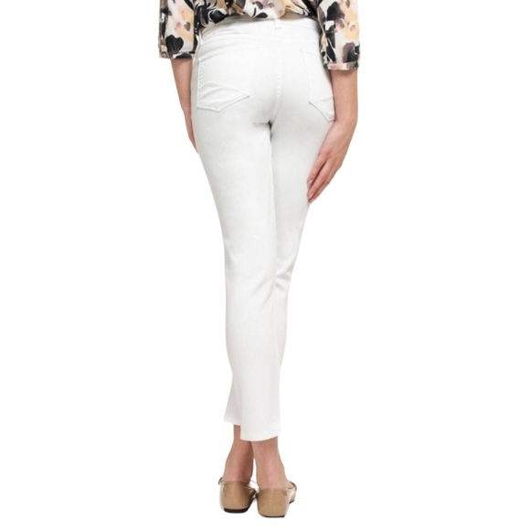 NYDJ Clarissa Mid Rise Ankle White Jeans Patented Lift Tuck Technology Size 12 - Picture 2 of 13